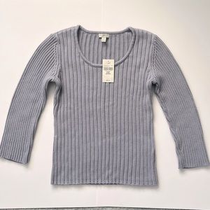 J. Jill Petite Scoop Neck Sweater - Quartz Blue (Lilac w/ grey undertone)